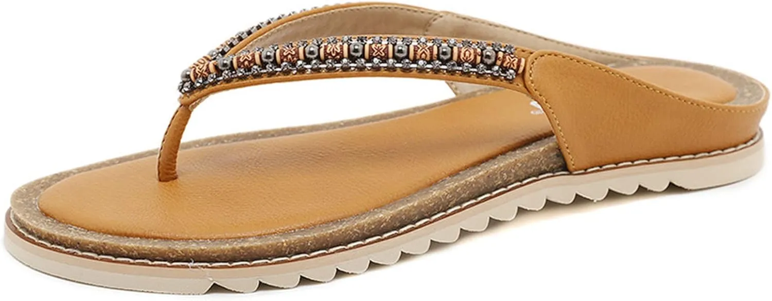 Beach Flip Flops Women Womens Walking Sandals with Arch Support Comfortable Summer Beach Thong Sandals