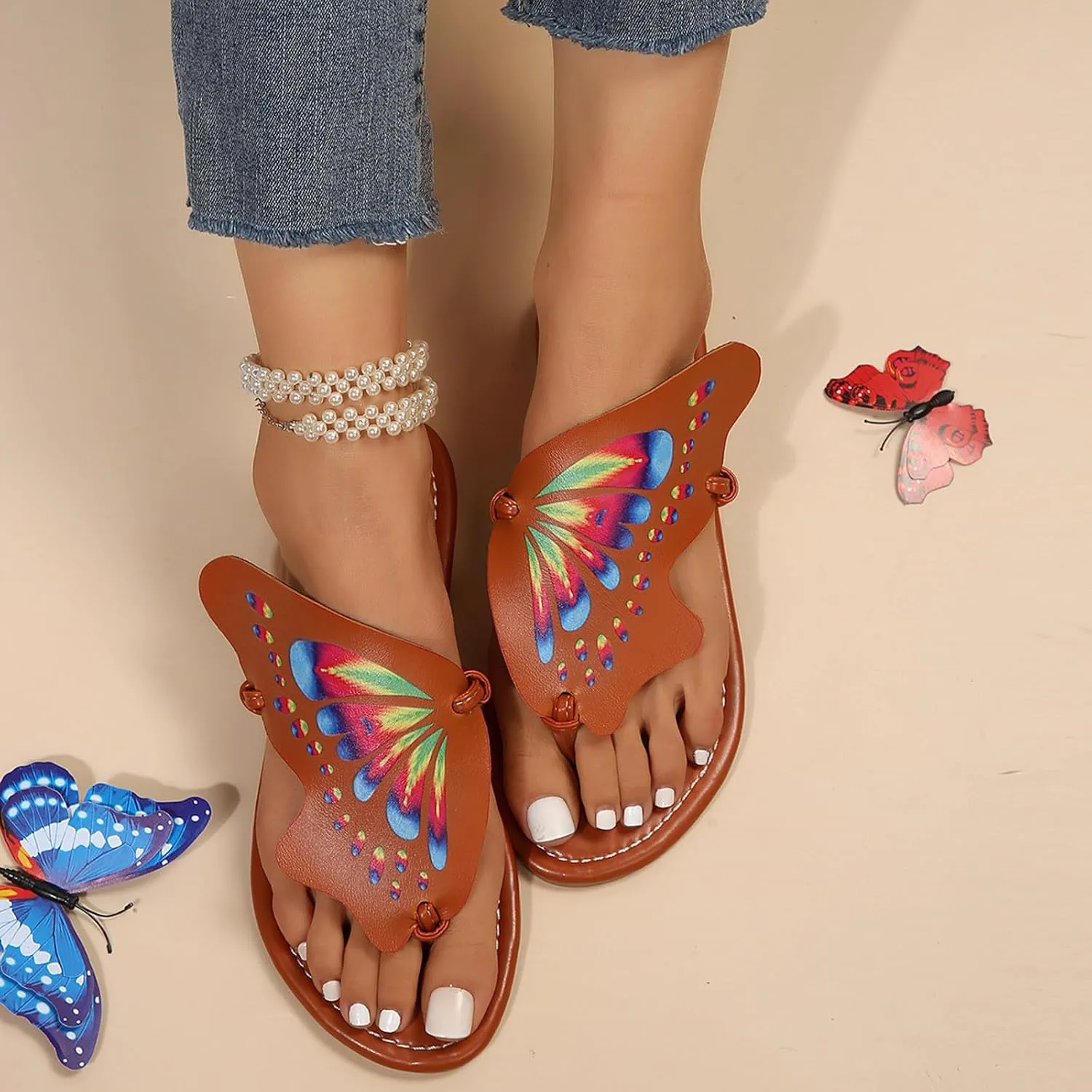 Flip Flops Women Women's Non-Slip Casual Arch Support Flip Flops Flip Flop Comfort Walking Summer Beach Thong Sandals