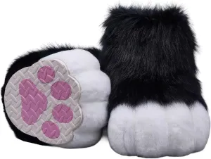 Furry Faux Animal Paw Slippers, Cosplay Animal Cat Wolf Dog Fox Fur Costume Shoes, Fursuit Fur Accessories Slippers KIG