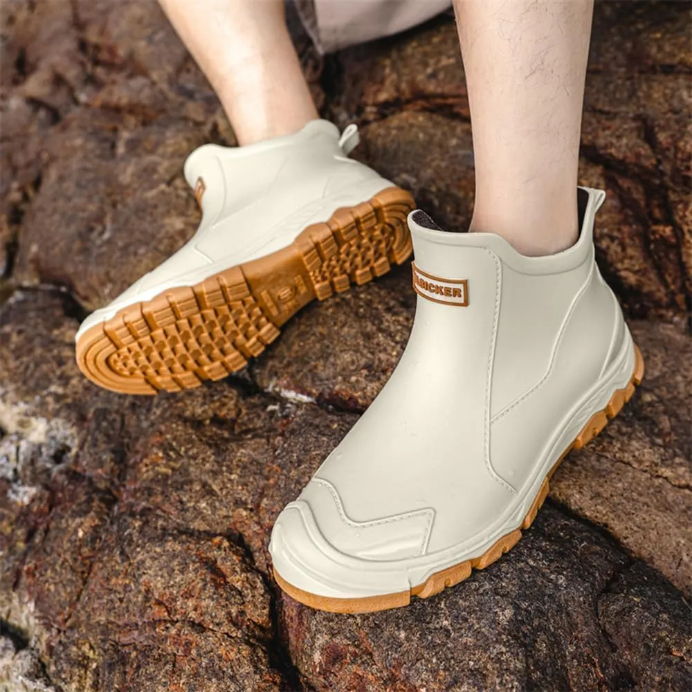Rojeam Womens Mens Rain Boots Waterproof Chelsea Shoes Outdoor Walking Water Shoes Ankle Boots