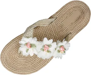 Sandals With Arch Support Slip On Flower Flip Flops Beach Vacation Fairy Slippers Open Toe Flip Flops Sandals