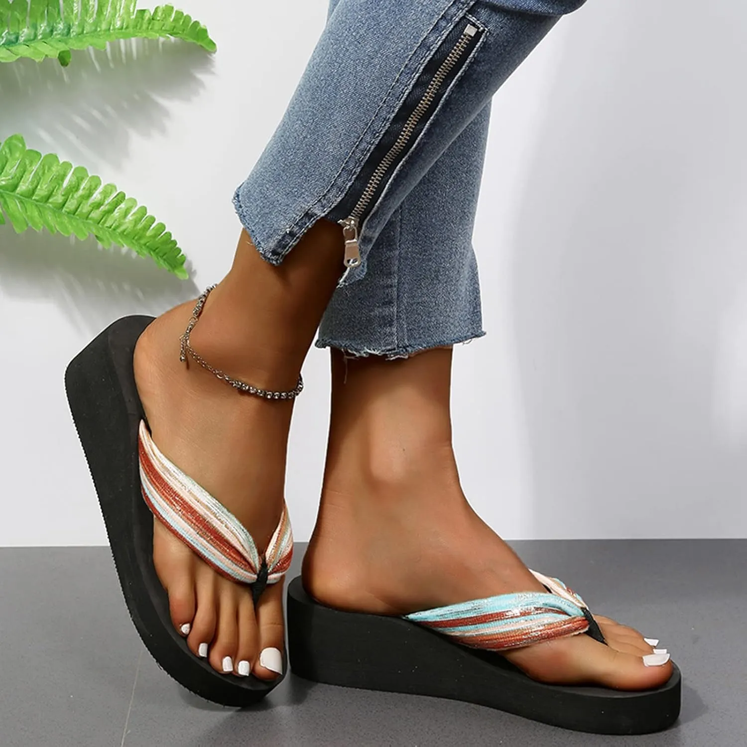 Women Flip Flops Women Summer Beach Casual Thong Sandals Walking Sandals Comfortable Casual Summer Beach Thong Sandals