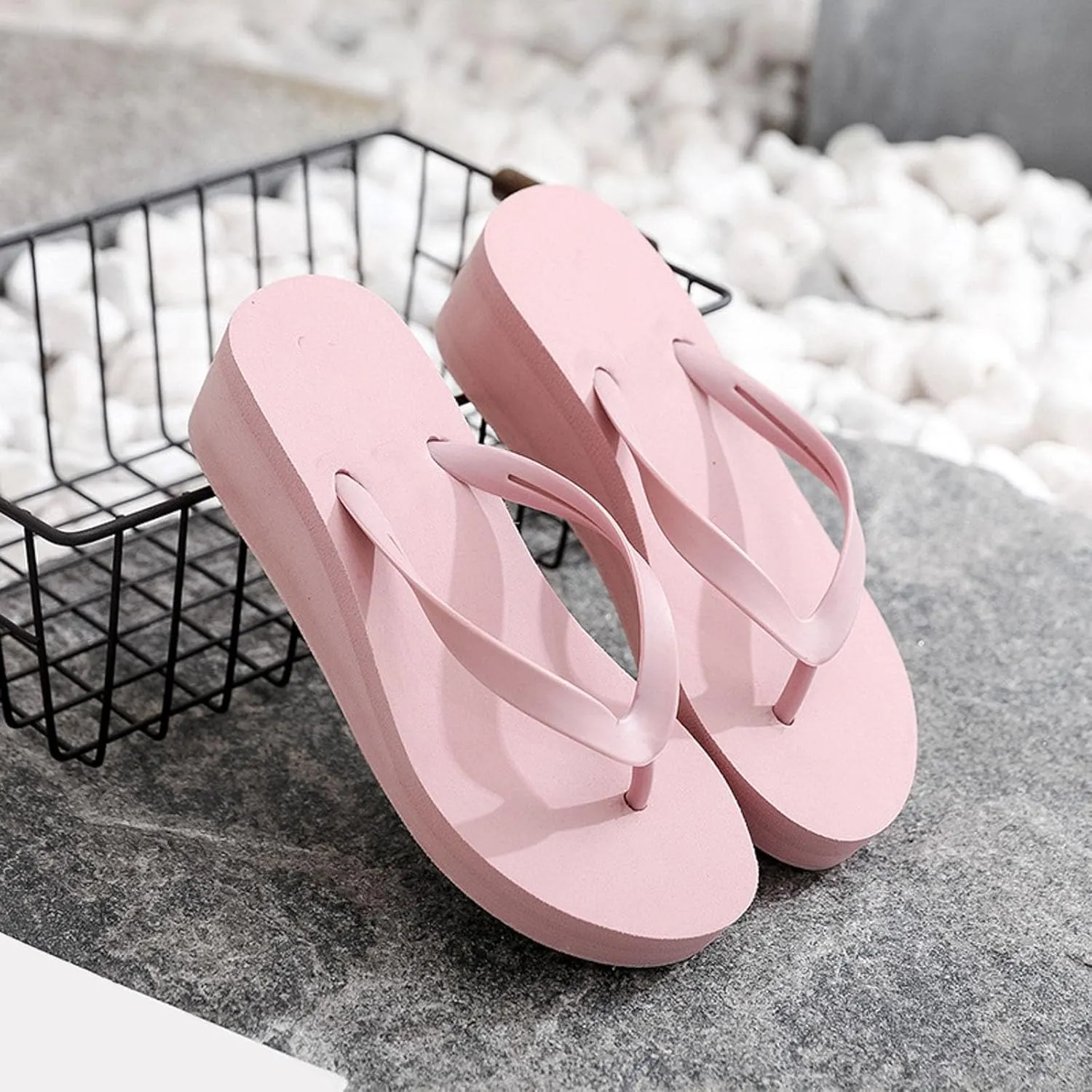 Womens Flip Flops Ladies Yoga Mat Platform Thong Sandals Summer Arch Support Slip On Beach Flip Flop Sandles