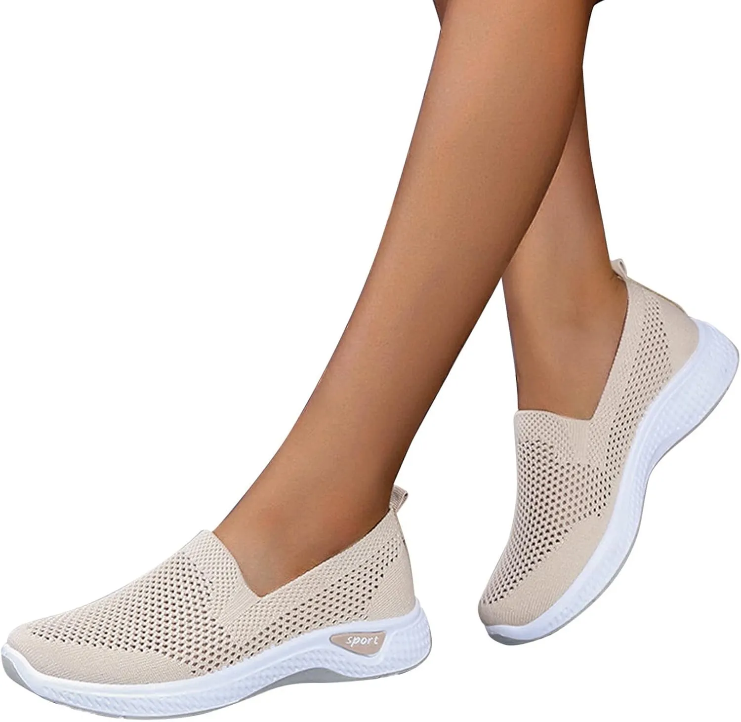 Womens Lightweight Slip On Loafers Casual Walking Shoes Comfortable Canvas Sneakers Non Slip Flat Flats